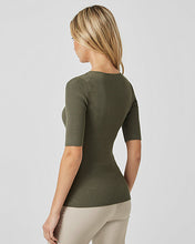 Load image into Gallery viewer, Tweed Henley Neck Sweater