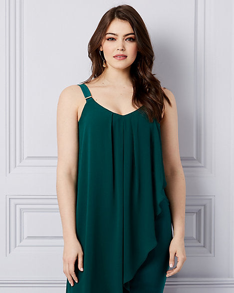 Chiffon V-Neck Ruffle Dress