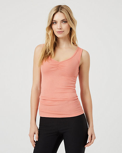 Rib Knit V-Neck Sleeveless Top